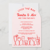 Stock de bar grillige cocktail Drink Verloving Kaart (Voorkant)