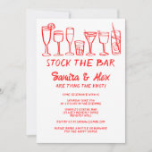 Stock de bar grillige cocktail Drink Verloving Kaart (Voorkant)