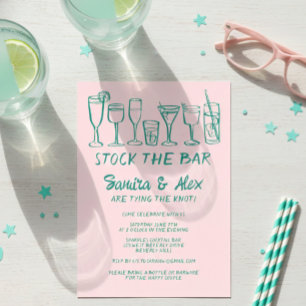 Stock de bar grillige cocktail Drink Verloving Kaart