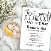 Stock de bar grillige cocktail Drink Verloving Kaart