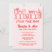 Stock de bar grillige cocktail Drink Verloving Kaart (Voorkant)