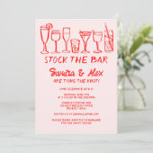 Stock de bar grillige cocktail Drink Verloving Kaart (Staand voorkant)