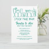 Stock de bar grillige cocktail Drink Verloving Kaart (Staand voorkant)