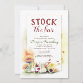 Stock De Bar Herfst Oogst Pompoenen Vrijgezellenfe Kaart (Voorkant)