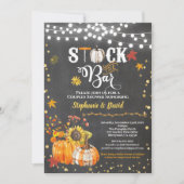 Stock de bar herfst pompoen krijtbord housewarming kaart (Voorkant)