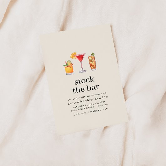 Stock de Bar Housewarming Party Uitnodigen Kaart