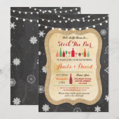 Stock De Bar Kerst Sneeuwvlok Krijt Uitnodiging (Voorkant / Achterkant)