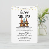 Stock de Bar Koppels Coed Shower Uitnodiging (Staand voorkant)