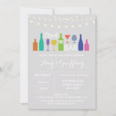 Stock De Bar Krijt Grijs Verloving Uitnodiging (Voorkant)