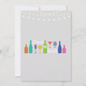 Stock De Bar Krijt Grijs Verloving Uitnodiging (Achterkant)