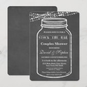 Stock de bar mason pot krijt koppels douche kaart (Voorkant / Achterkant)