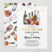 Stock De Bar Paren Douche Wit & Goud Kaart (Voorkant / Achterkant)