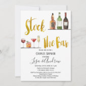 Stock De Bar Party Paar Douche Kerstmis Kaart (Voorkant)