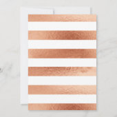 Stock De Bar Streep Bronzen Paar's Party Uitnodige Kaart (Achterkant)