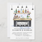 Stock de Bar | Trouwfeest Uitnodiging voor Koppels (Voorkant)
