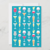 Stock de bar uitnodiging in het blauw (Achterkant)