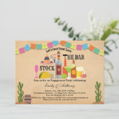 Stock de bar verlovingsfeest Taco Fiesta Kaart (Staand voorkant)