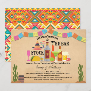 Stock de bar verlovingsfeest Taco Fiesta Kaart
