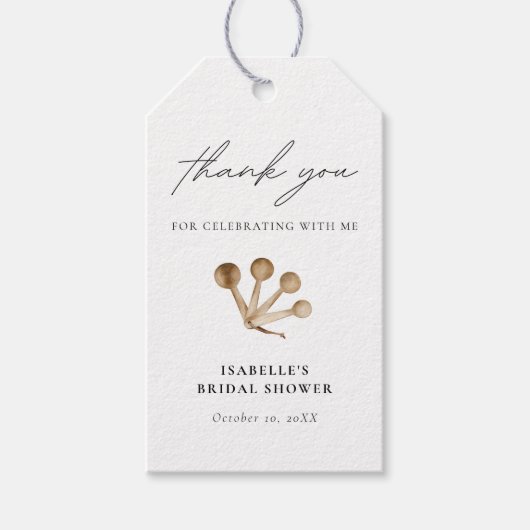 Stock De Keuken Boho Waterverf Dank u Cadeaulabel (Voorkant)