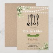 Stock de keuken bruids douche uitnodiging (Voorkant / Achterkant)