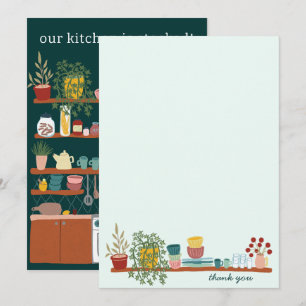 STOCK DE KEUKEN Bruiloft Bridal Shower AANDOENLIGK Bedankkaart