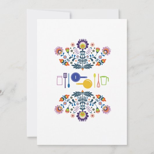 Stock De Keuken Fiesta Parenfeest Uitnodiging (Achterkant)
