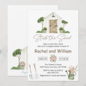 Stock de Schuur Koppels Trouw Bruidsfeest Kaart (Voorkant / Achterkant)