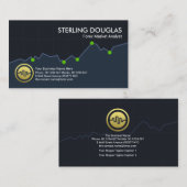 Stock Exchange Graph Forex Dealer  Visitekaartje (Voorkant / Achterkant)