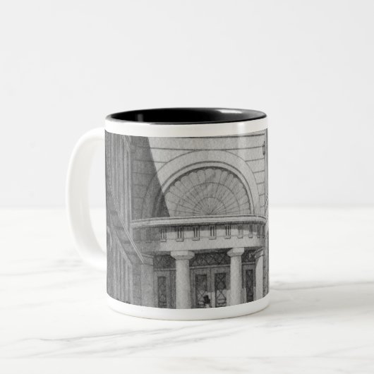 Stock Exchange, Londen, van 'Metropolitan' Tweekleurige Koffiemok (Voorkant links)