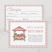Stock haar Keuken Recept Vrijgezellenfeest kaart (Voorkant / Achterkant)