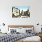 Stock-im-Eisen-Platz, met St. Stephan's Canvas Afdruk (Insitu (Slaapkamer))