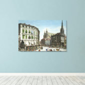 Stock-im-Eisen-Platz, met St. Stephan's Canvas Afdruk (Insitu (Houten vloer))