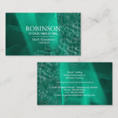 Stock Invest Visitekaartje Green Blauwgroen Dollar (Voorkant / Achterkant)