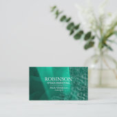 Stock Invest Visitekaartje Green Blauwgroen Dollar (Staand voorkant)