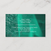 Stock Invest Visitekaartje Green Blauwgroen Dollar (Achterkant)