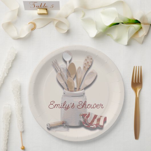 Stock Kitchen Vrijgezellenfeest Thema Papieren Bordje (Huwelijk)