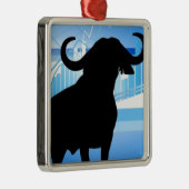 Stock Market Bull Metalen Ornament (Rechts)