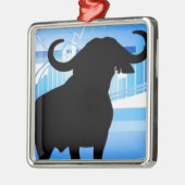 Stock Market Bull Metalen Ornament (Links)