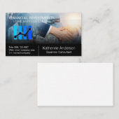 Stock Market Financial Graph | Business Hand Shake Visitekaartje (Voorkant / Achterkant)