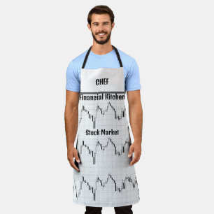 Stock Market Financiële Keuken Gepersonaliseerd Schort