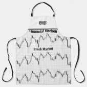 Stock Market Financiële Keuken Gepersonaliseerd Schort (Voorkant)