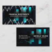 Stock Market Graph Candlesticks Visitekaartje (Voorkant / Achterkant)