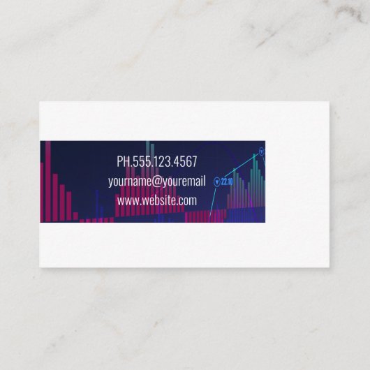 Stock Market Graph Visitekaartje (Achterkant)