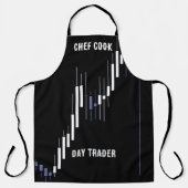 Stock Markt Kandelaar Grafiek Naam Monogram Schort (Voorkant)