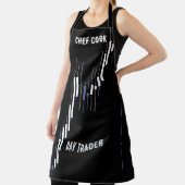 Stock Markt Kandelaar Grafiek Naam Monogram Schort (Insitu)