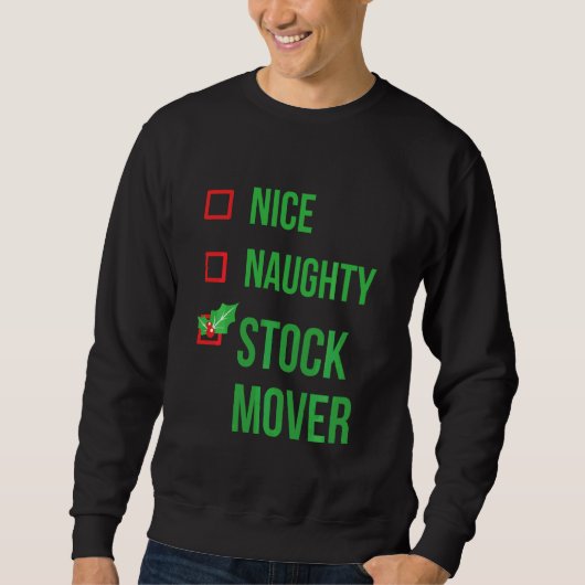 Stock Mover Funny Pajama Kerstmis Trui (Voorkant)