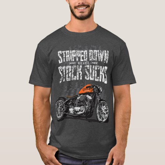 Stock Sucks Custom Motorcycle Shirt (Voorkant)