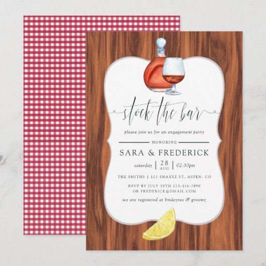 Stock The Bar and Grill Rustic Kaart (Voorkant / Achterkant)