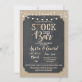 Stock The Bar Feest Koppel Bruiloft Boerenbalt Kal Kaart (Voorkant)