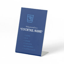 Stock The Bar Signature Cocktail Tafelbord Sign